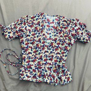 Faithfull the brand Lucy wrap top size small/US 4